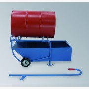 Fasskippwagen für 200-Liter-Fässer mit Stahlauffangwanne
